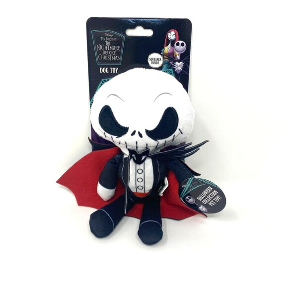 Disney Other - Disney Nightmare Before Christmas Jack Skellington Plush Squeaker Dog Toy Black